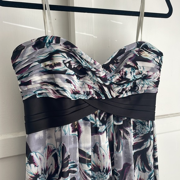 BCBG MAXAZRIA Floral Strapless Maxi Dress Size 4 - Picture 2 of 8